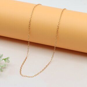 Delicate Rose Gold Plated Brass Chain Necklace, XPNL0253